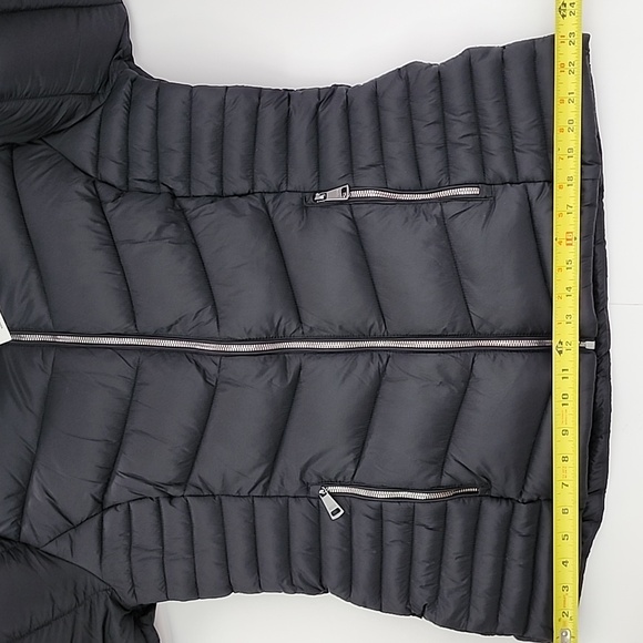 NWT DKNY Women's Black Puffer Hooded Jacket Water Resistant Packable Size L - Picture 15 of 16
